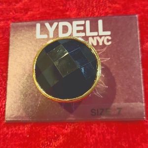 3/$18 Lydell NYC Black/Gold Fashion Ring Size 7 - New - Lot 533